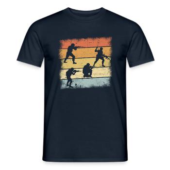 Soldier Retro - Men's T-Shirt - navy - Front - AI Model Male 178 light (178cm)