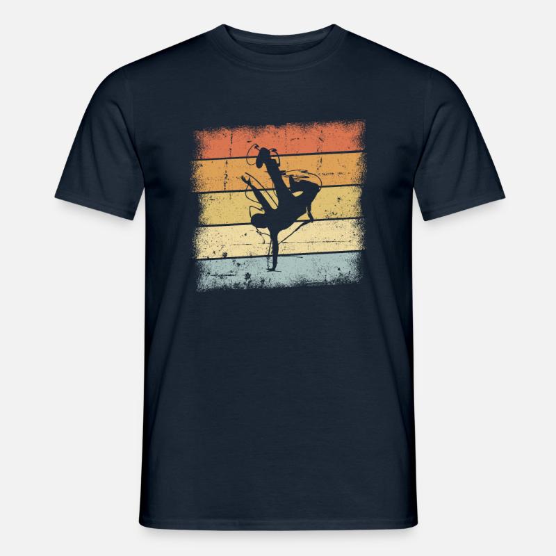 Breakdancer Retro Design - Männer T-Shirt - Navy