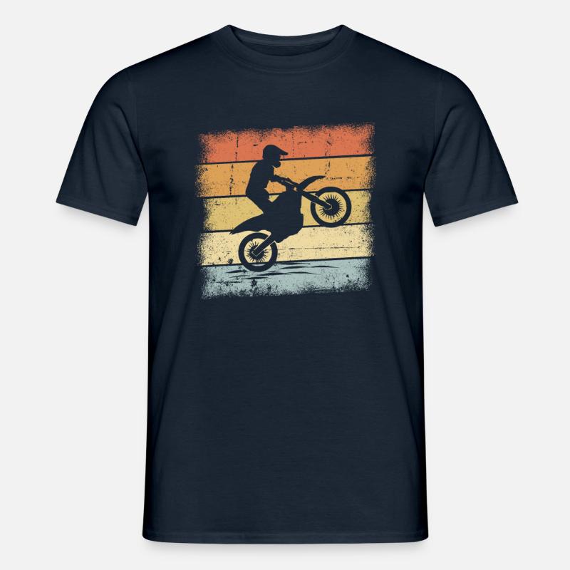 Motorcross Retro - Männer T-Shirt - Navy