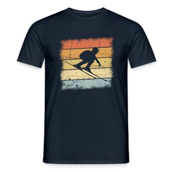 Ski Vintage Retro Design - T-shirt homme - marine - Devant - AI Model Male 178 light (178cm)