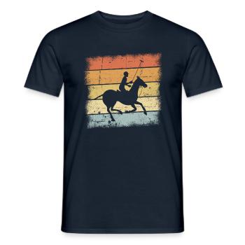 Polo Equestrian Retro Design - Men's T-Shirt - navy - Front - AI Model Male 178 light (178cm)