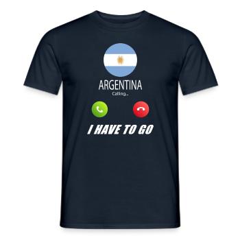 Argentina calls lusiger flags slogan - Men's T-Shirt - navy - Front - AI Model Male 178 light (178cm)