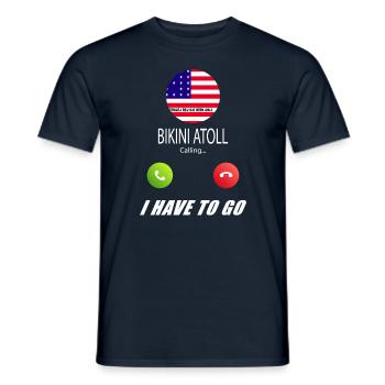 Bikini Atoll calls lusiger flags spell - Men's T-Shirt - navy - Front - AI Model Male 178 light (178cm)
