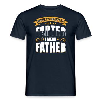 Farter Père Pète s’amuser à dire drôle Fête des Pères - T-shirt homme - marine - Devant - AI Model Male 178 light (178cm)