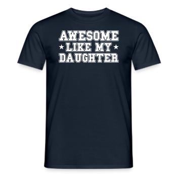 Papa Tochter Génial comme ma fille - T-shirt homme - marine - Devant - AI Model Male 178 light (178cm)