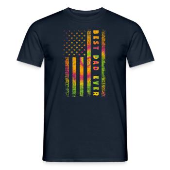 Meilleur papa de tous les temps - T-shirt homme - marine - Devant - AI Model Male 178 light (178cm)