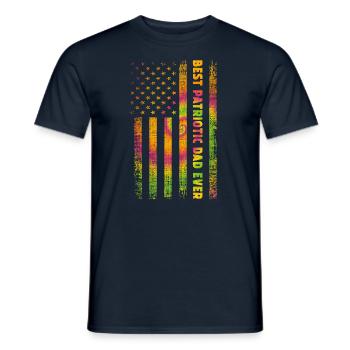 Vater Patriot USA - Männer T-Shirt - Navy - Vorne - AI Model Male 178 light (178cm)