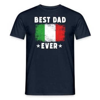 Père italien Meilleur père de tous les temps Italie Papa - T-shirt homme - marine - Devant - AI Model Male 178 light (178cm)
