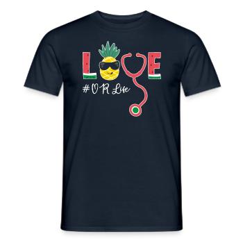 Krankenschwester Nurse Life - Men's T-Shirt - navy - Front - AI Model Male 178 light (178cm)