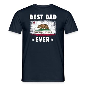 Père californien Meilleur père de tous les temps - T-shirt homme - marine - Devant - AI Model Male 178 light (178cm)