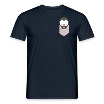 Penguin Love Pocket Penguins - Men's T-Shirt - navy - Front - AI Model Male 178 light (178cm)