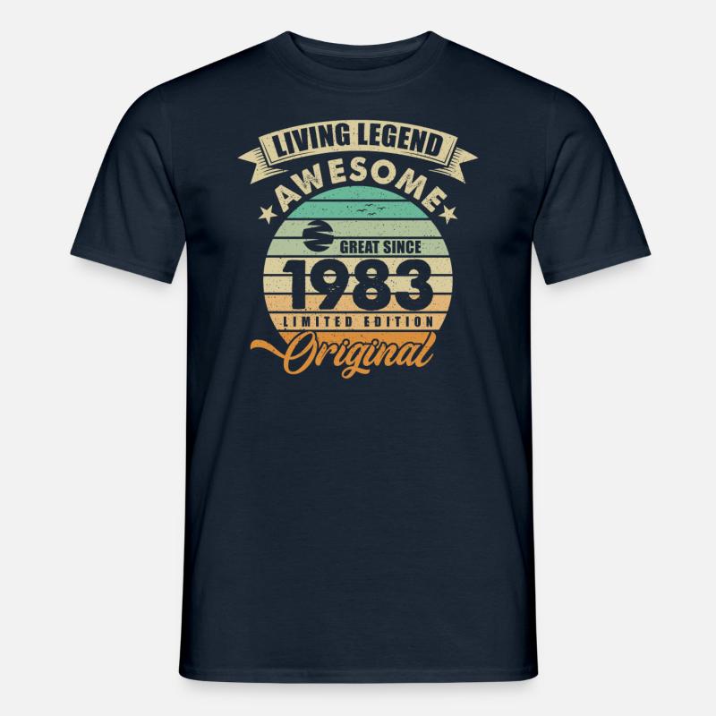 1983 Geburtstag Retro Orginal - Männer T-Shirt - Navy