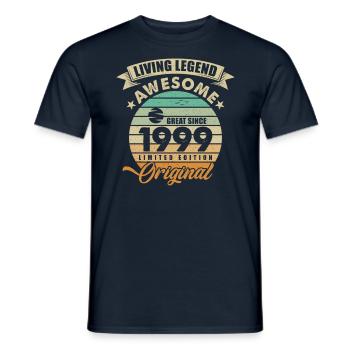 1999 Geburtstag Retro Orginal - Männer T-Shirt - Navy - Vorne - AI Model Male 178 light (178cm)