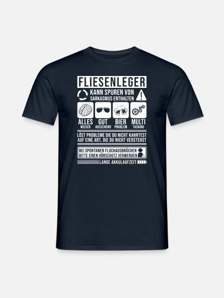 Fliesenleger Sprüche Fliesenleger - Männer T-Shirt - Navy