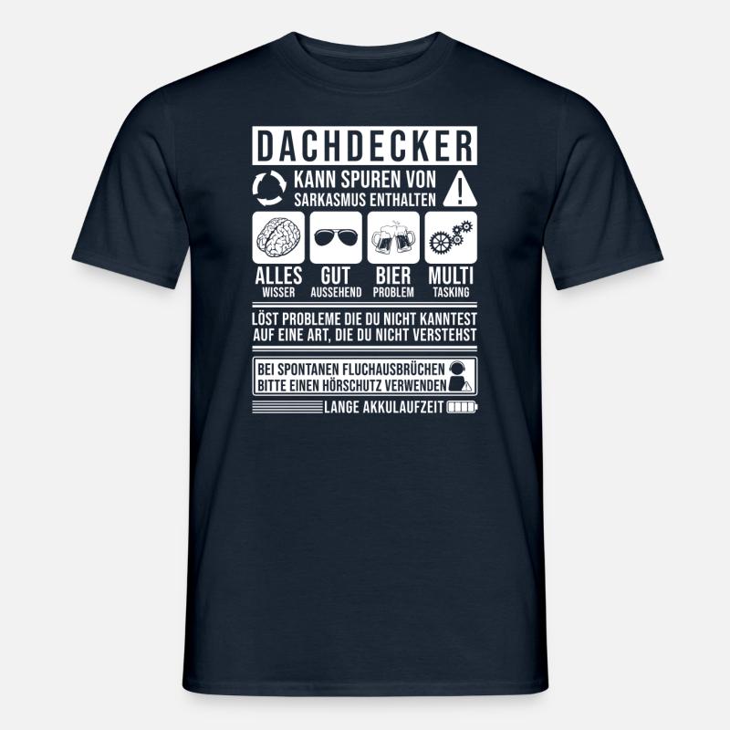 Dachdecker Sprüche Dachdecker - Männer T-Shirt - Navy