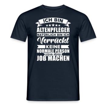 Altenpfeger Sprüche Altenpflege sprüche - Männer T-Shirt - Navy - Vorne - AI Model Male 178 light (178cm)
