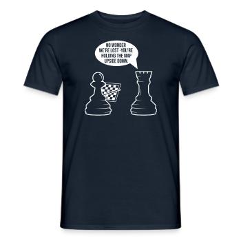 Chess Chess Pieces hess Meme - Men's T-Shirt - navy - Front - AI Model Male 178 light (178cm)