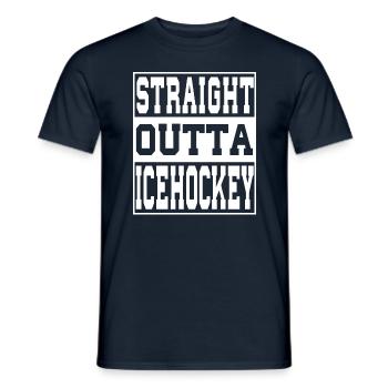 Eishockey Spruch lustig - Männer T-Shirt - Navy - Vorne - AI Model Male 178 light (178cm)