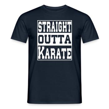 Karate Spruch lustig - Männer T-Shirt - Navy - Vorne - AI Model Male 178 light (178cm)