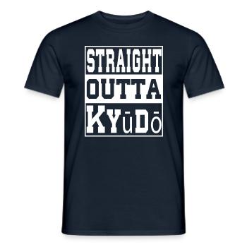 Kyūdō Spruch lustig - Männer T-Shirt - Navy - Vorne - AI Model Male 178 light (178cm)