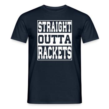 Racket's saying funny - Men's T-Shirt - navy - Front - AI Model Male 178 light (178cm)
