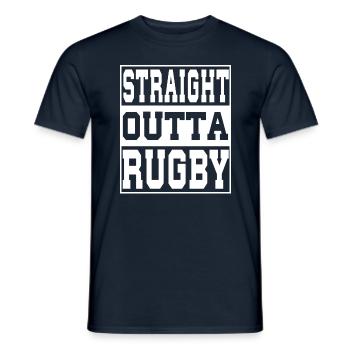 Rugby Spruch lustig - Männer T-Shirt - Navy - Vorne - AI Model Male 178 light (178cm)