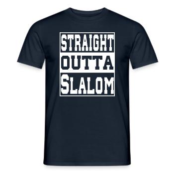 Slalom en disant drôle - T-shirt homme - marine - Devant - AI Model Male 178 light (178cm)