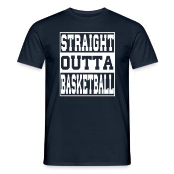 Basketball saying funny - Men's T-Shirt - navy - Front - AI Model Male 178 light (178cm)