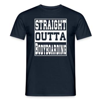 Bodyboarding Spruch lustig - Männer T-Shirt - Navy - Vorne - AI Model Male 178 light (178cm)