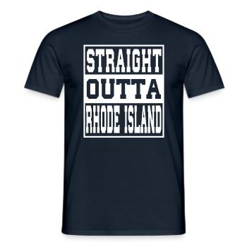 Rhode Island disant drôle Rhode Island Cadeau - T-shirt homme - marine - Devant - AI Model Male 178 light (178cm)