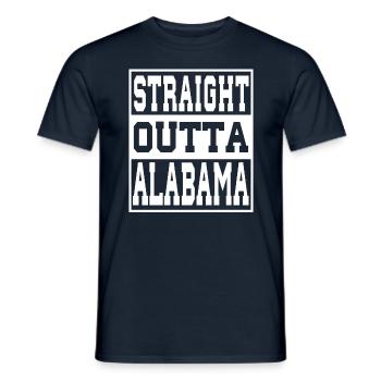 Alabama Spruch Lustig Alabama Geschenk - Männer T-Shirt - Navy - Vorne - AI Model Male 178 light (178cm)