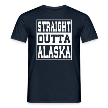 Alaska disant drôle Alaska Cadeau - T-shirt homme - marine - Devant - AI Model Male 178 light (178cm)