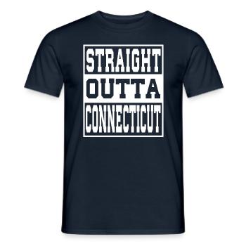 Connecticut Saying Funny Connecticut Gift - Men's T-Shirt - navy - Front - AI Model Male 178 light (178cm)
