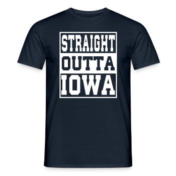 Iowa Saying Funny Iowa Gift - Men's T-Shirt - navy - Front - AI Model Male 178 light (178cm)