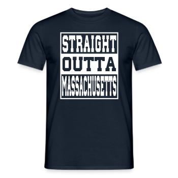 Massachusetts Saying Funny Massachusetts Gift - Men's T-Shirt - navy - Front - AI Model Male 178 light (178cm)