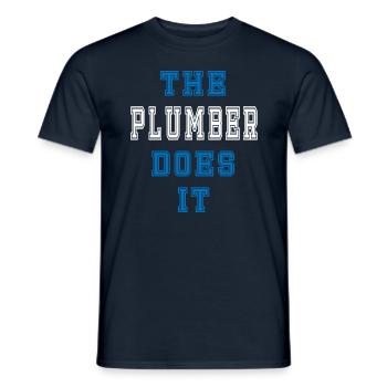 The Klempner does it Klempner Geschenk - Männer T-Shirt - Navy - Vorne - AI Model Male 178 light (178cm)