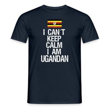 I can not Keep Calm I am Ugander - Männer T-Shirt - Navy - Vorne - AI Model Male 178 light (178cm)