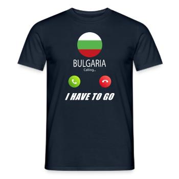 La Bulgarie appelle le drapeau Lusiger Slogan - T-shirt homme - marine - Devant - AI Model Male 178 light (178cm)