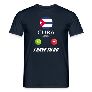 Cuba calls lusiger flags saying - Men's T-Shirt - navy - Front - AI Model Male 178 light (178cm)
