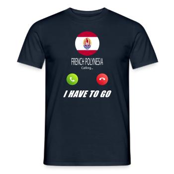 French Polynesia calls lusiger flags - Men's T-Shirt - navy - Front - AI Model Male 178 light (178cm)