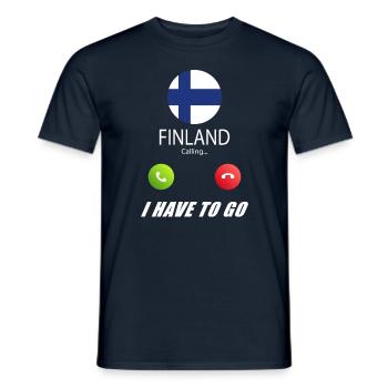La Finlande qualifie les drapeaux lusiger de slogan - T-shirt homme - marine - Devant - AI Model Male 178 light (178cm)