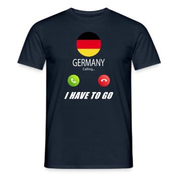 L’Allemagne appelle aux drapeaux Lusiger en disant - T-shirt homme - marine - Devant - AI Model Male 178 light (178cm)
