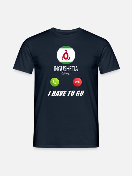 Ingushetia ruft an Lusiger Flaggen Spruch - Männer T-Shirt - Navy