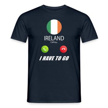 Ireland calls lusiger flags saying - Men's T-Shirt - navy - Front - AI Model Male 178 light (178cm)