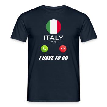 Italy calls lusiger flags slogan - Men's T-Shirt - navy - Front - AI Model Male 178 light (178cm)
