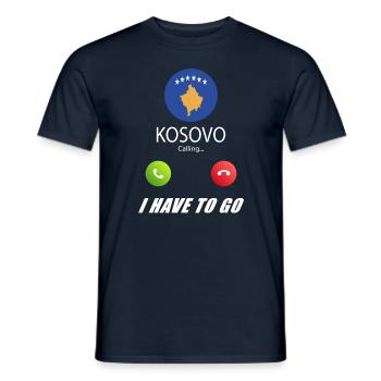 Le Kosovo appelle les drapeaux lusiger slogan - T-shirt homme - marine - Devant - AI Model Male 178 light (178cm)