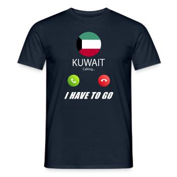 Kuwait ruft an Lusiger Flaggen Spruch - Männer T-Shirt - Navy - Vorne - AI Model Male 178 light (178cm)