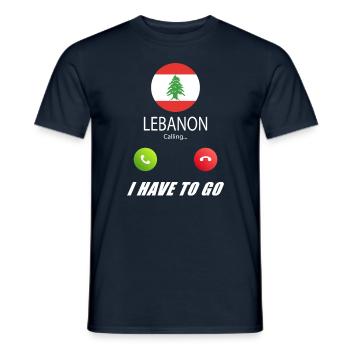 Le Liban appelle les drapeaux lusiger - T-shirt homme - marine - Devant - AI Model Male 178 light (178cm)