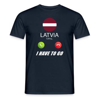 La Lettonie qualifie de slogan les drapeaux lusiger - T-shirt homme - marine - Devant - AI Model Male 178 light (178cm)