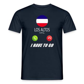 Los Altos calls lusiger flags saying - Men's T-Shirt - navy - Front - AI Model Male 178 light (178cm)